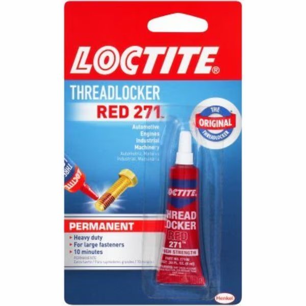 Threadlocker, 271, Red, Permanent, 6 mL Tube, Henkel, Mfr#: 209741