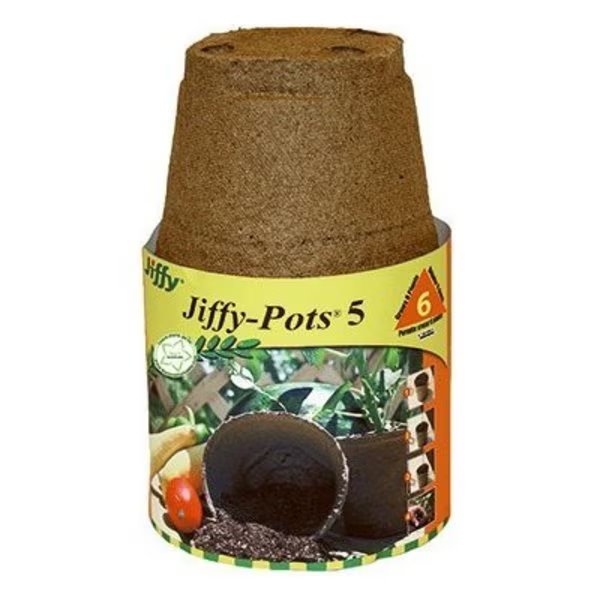 6PK 5 RND Peat Pot, Green Garden Products, Mfr#: JP506
