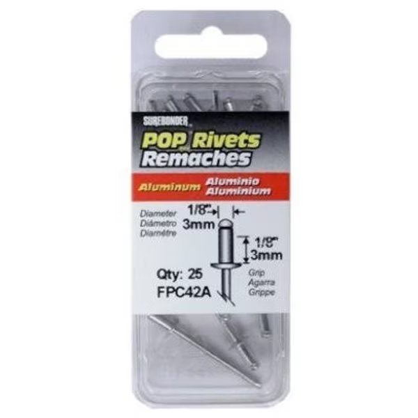 25PK Short ALU Rivet, Fpc, Mfr#: FPC42A