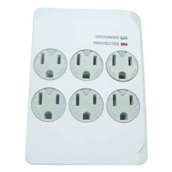 ME WHT 6Out Surge Tap, Kab Enterprise, Mfr#: CT-044F-3