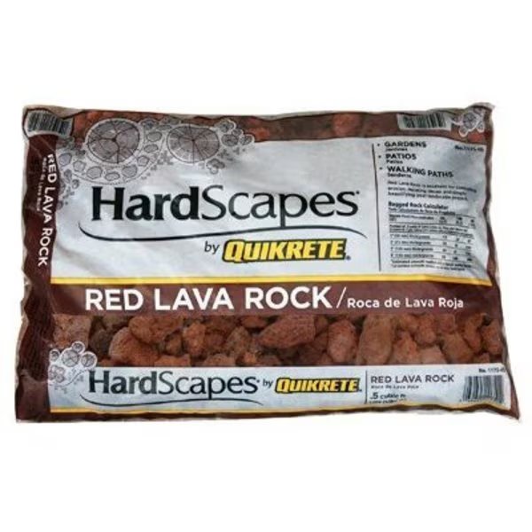 5CUFT RED Lava Rock, Quikrete, Mfr#: 1175-05