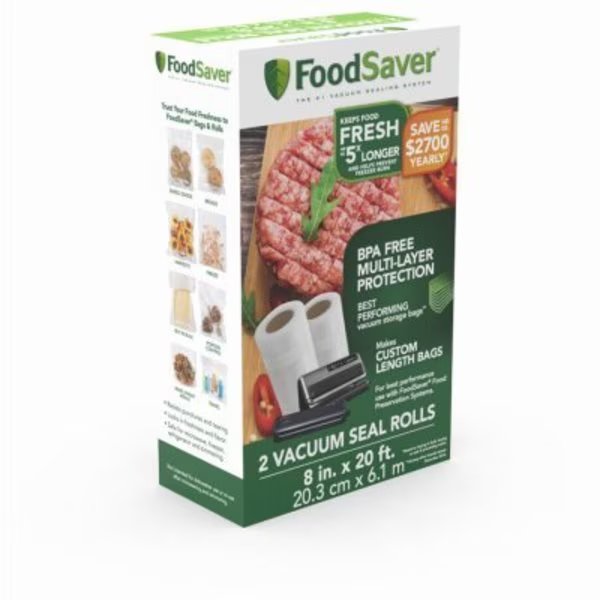 Foodsaver 2PK 8x20 Roll, Newell Brands Distribution, Mfr#: FSFSBF0526-NP