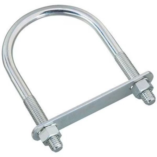 U-Bolt with Mounting Plates, 1/2 in, 3-1/2 in Wd, 6 in Ht, Zinc Plated Steel, National Mfg/Spectrum Brands Hhi, Mfr#: N347-815