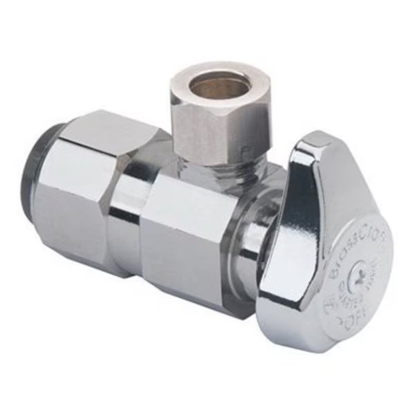 12Pushx38OD ANG Valve, Brass Craft Service Parts, Mfr#: G2PS19X CD
