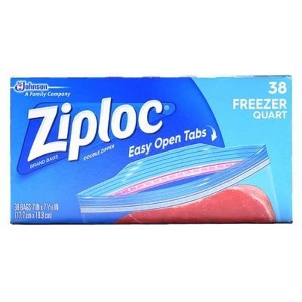 38CT QT Zip Freezer Bag, Sc Johnson, Mfr#: 381