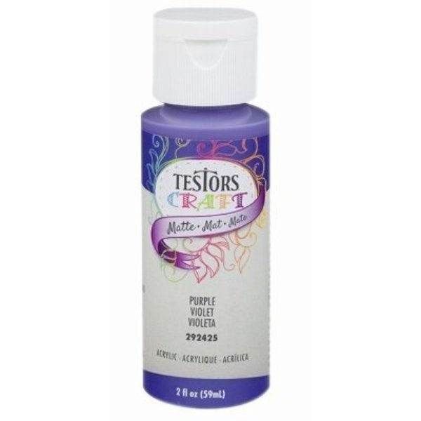 2OZ PURP MatteAcr Paint, Testors, Mfr#: 292425A
