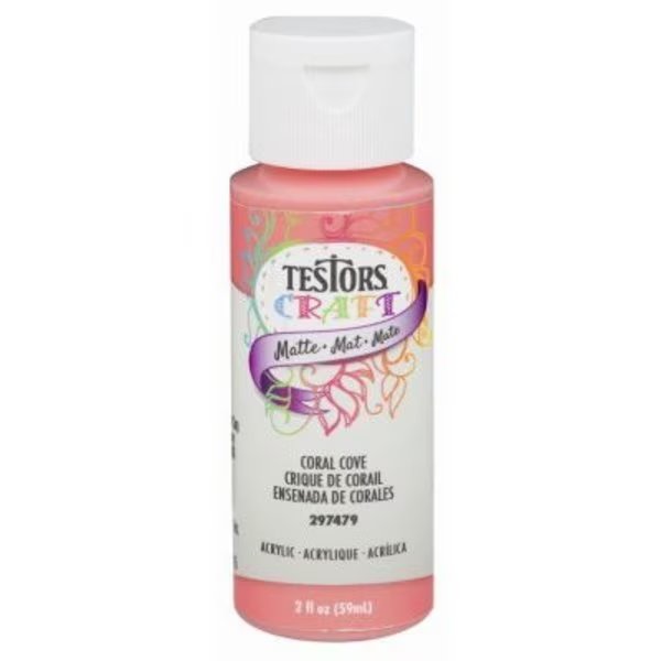 2OZ CORAL Matte Paint, Testors, Mfr#: 297479