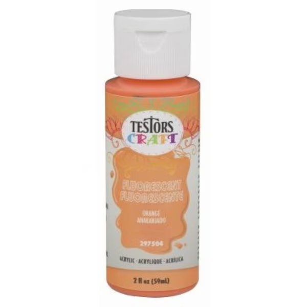 2OZ ORG Fluo Acry Paint, Testors, Mfr#: 297504