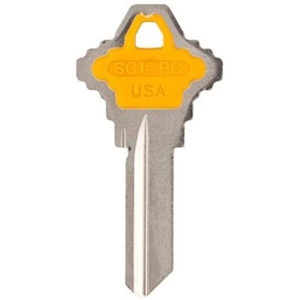 Schlage YEL Key Blank, Kaba Ilcorp, Mfr#: SC1-PC-YELLOW