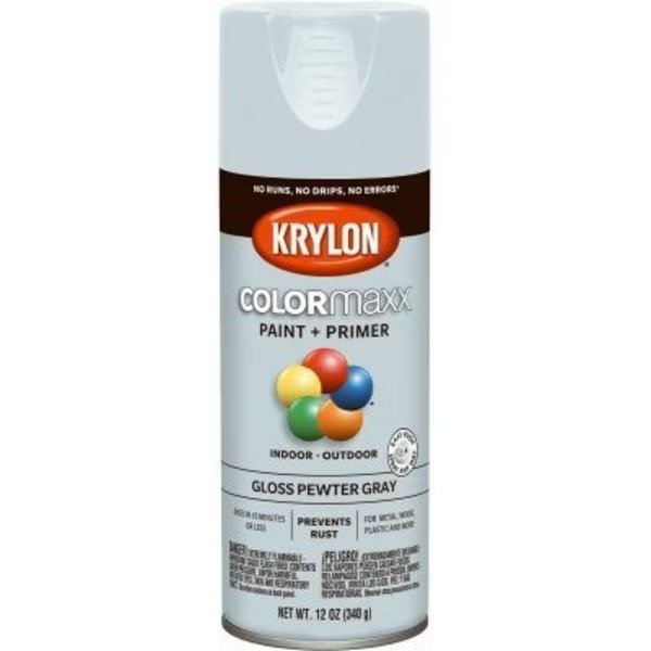 12OZ Pew GRY GLS Paint, Krylon, Mfr#: K05531007