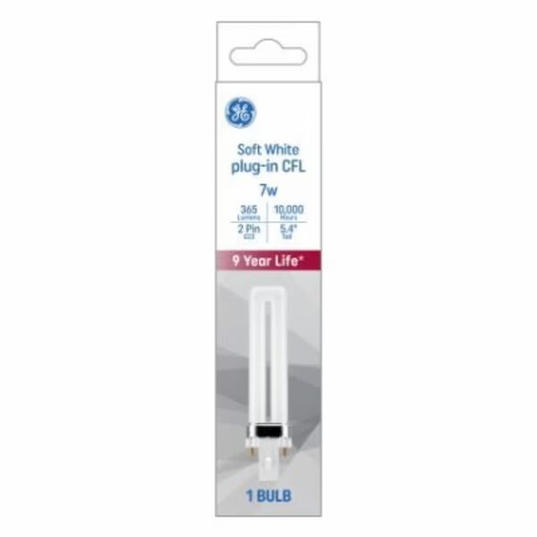 GE 7W Fluo Repl Bulb, Current, Mfr#: 93130279