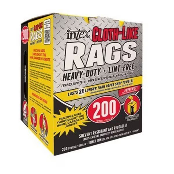 200CT 10x11 Cloth Rags, Intex Supply, Mfr#: NW-00347-200