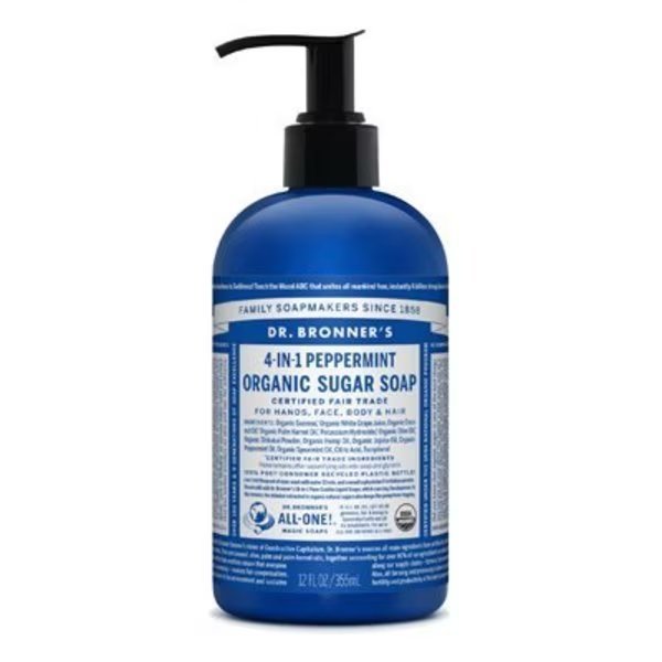 12OZ Pepperm Sugar Soap, Dr. Bronners, Mfr#: SD0502