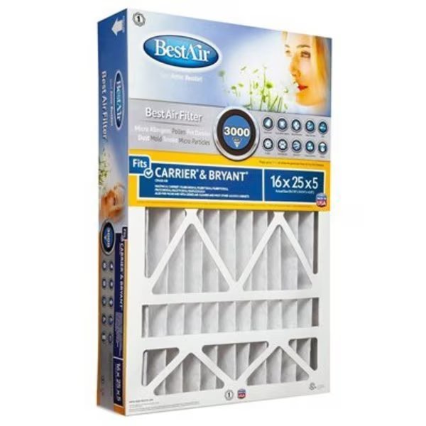 16x25x5 Carrier Filter, Bsc Preferred, Mfr#: CB1625-13R