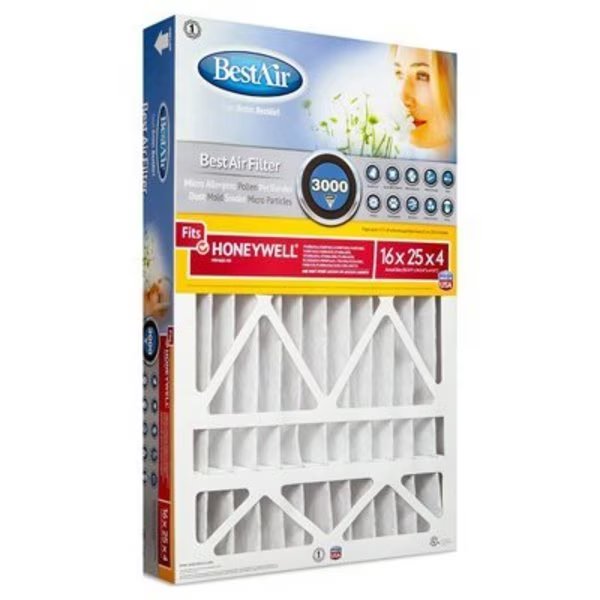 16x25x4 Honeywel Filter, Bsc Preferred, Mfr#: HW1625-13R