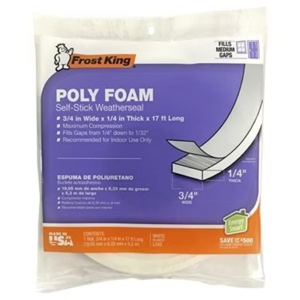 34x14 WHT Foam Tape, Thermwell Products, Mfr#: L342H