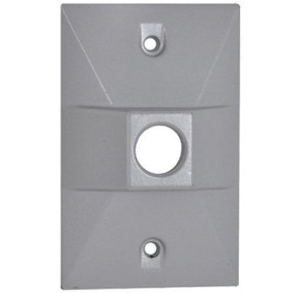 ME GRY Rect Lamp Cover, Hubbell, Mfr#: RE-1