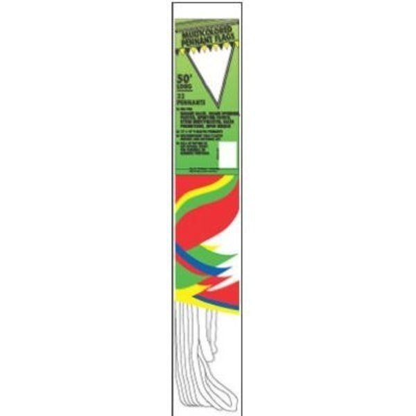 50' 12x18 Pennant Flag, Hy-Ko Prod, Mfr#: PEN-3