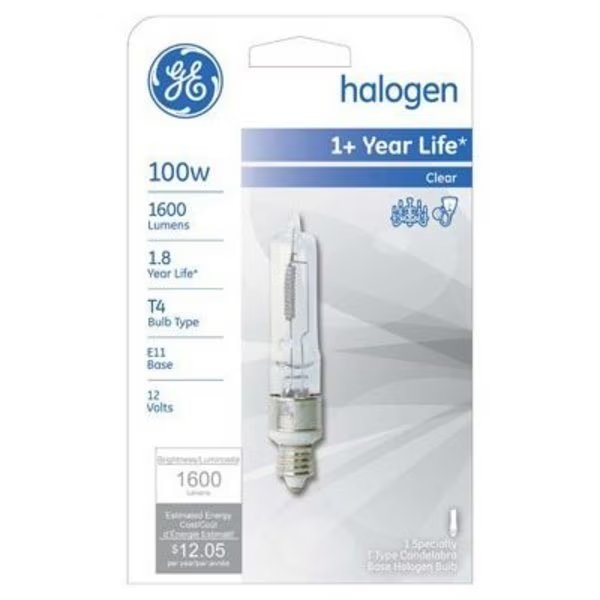 GE100W T4 QTZ Halo Lamp, Current, Mfr#: 19383