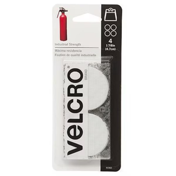 178 WHT Coin Hook And Loop, Velcro Brand, Mfr#: 90363