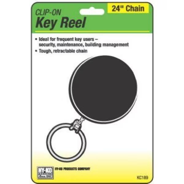BLK Retractble Key Reel, Hy-Ko Prod, Mfr#: KC189