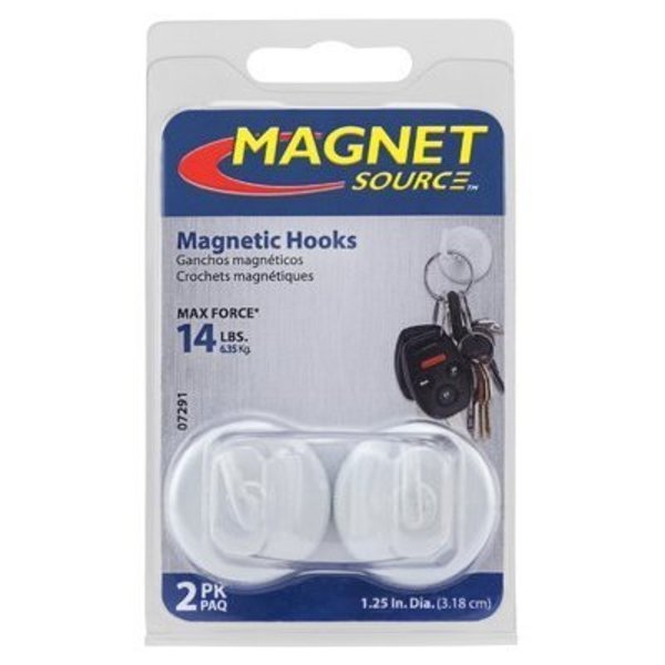 2PK WHT Magnet AP Hook, Master Magnetics, Mfr#: 7291