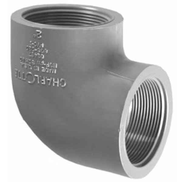 34PVC SCH80 TxT Elbow, Charlotte Pipe And Foundry, Mfr#: PVC 08302  1200HA