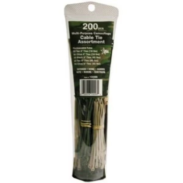 200PK Cable Tie ASSTD, Ecm Industries, Mfr#: 10096