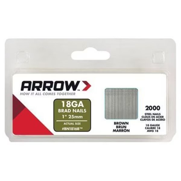 2000PK 1 BRN Brad Nail, Arrow Fastener, Mfr#: BN1816BCS