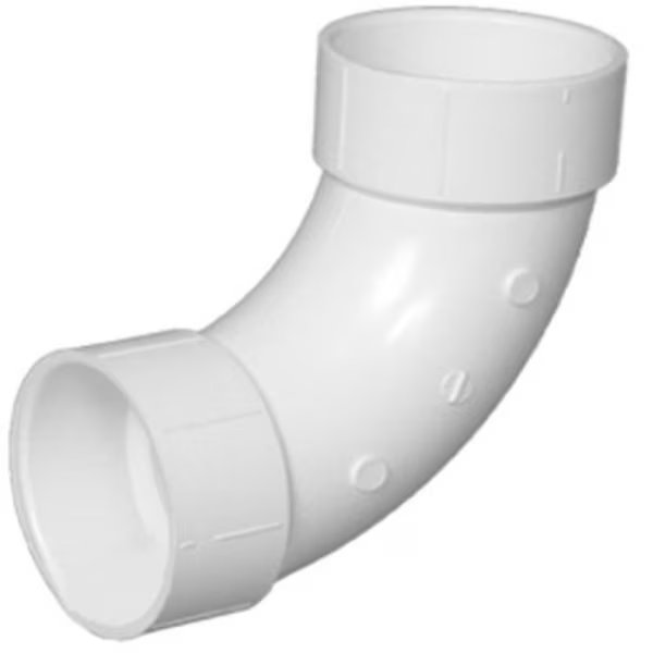 4 DWV Long Sweep Elbow, Charlotte Pipe And Foundry, Mfr#: PVC 00304  1200HA