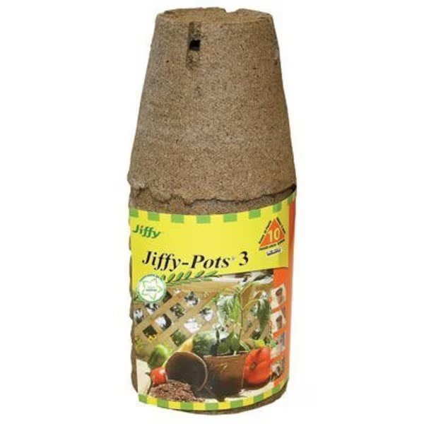 10PK 3 RND Jiffy Pot, Green Garden Products, Mfr#: JP310