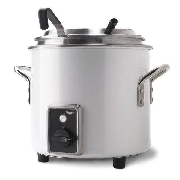 VollrathÂ Retro Stock Pot Kettle Rethermalizer, , 7 Quart, Pearl White Finish, Vollrath Co, Mfr#: 7217750