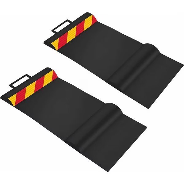 Car Parking Mat, Garage Parking Aid Tire Stopper for Cars, Raxgo, Mfr#: RAXCPM2PB