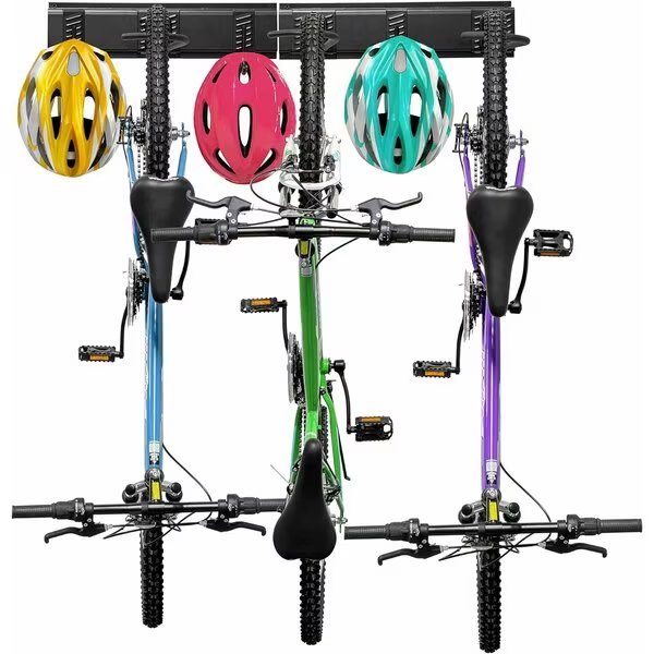 Garage Bike Rack Wall Mount Bicycle Storage Hanger with 3 Adjustable Hooks, Raxgo, Mfr#: RAXWBR3