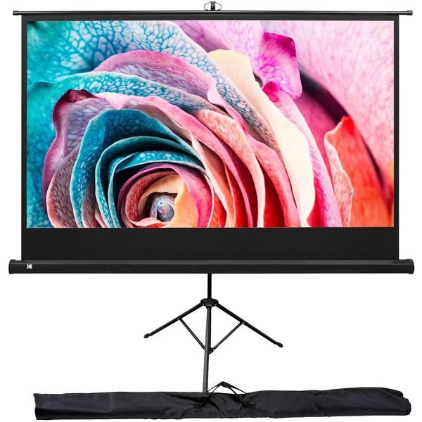 Projection Screen 100ʺ with Tripod Stand & Carrying Bag, Kodak, Mfr#: RODPJSTS100.16