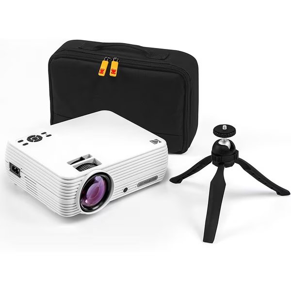 FLIK X4 800 x 480 LCD Home Theater Projector System with 100 Lumens -Tripod and Case Included, Kodak, Mfr#: RODPJSX5P480