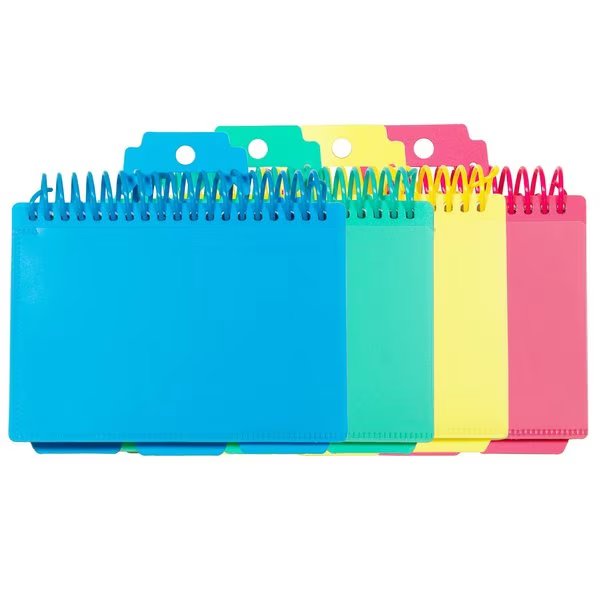 Spiral Bound Index Card Notebook with Tabs Color May Vary Set of 24 Notebooks, 24PK, C-Line Products, Mfr#: 48750-DS