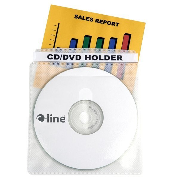 Deluxe Individual CDDVD Holders, 50PK, C-Line Products, Mfr#: 61988