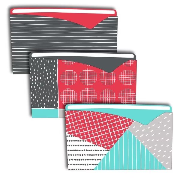 Playful Pops WriteOn File Jackets, Assorted, 8 12 x 11, 6PK, C-Line Products, Mfr#: 63540