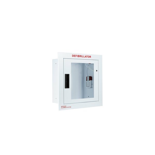 Fully Recessed, Alarmed, Large AED Cabinet, Cubix Safety, Mfr#: FR-L