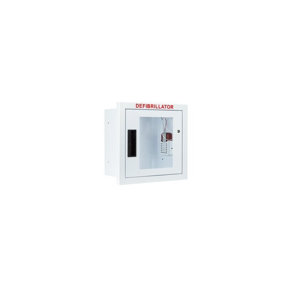 Fully Recessed, Alarmed, Compact AED Cabinet, Cubix Safety, Mfr#: FR-S