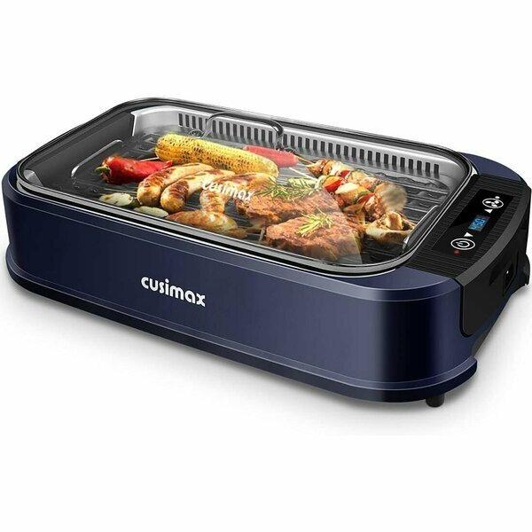 Electric Portable Indoor Smokeless GrillBlue, Cusimax, Mfr#: CMRG-200L