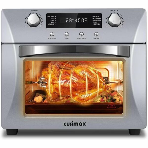 Air Fryer Oven Countertop, 10-in-1 Convection Oven Silver, Cusimax, Mfr#: CMAF-E23AS