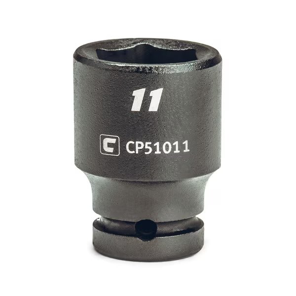 1/4 in Drive 11 mm 6-Point Metric Shallow Impact Socket, Capri Tools, Mfr#: CP51011