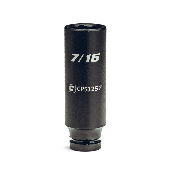 1/4 in Drive 7/16 in 6-Point SAE Deep Impact Socket, Capri Tools, Mfr#: CP51257
