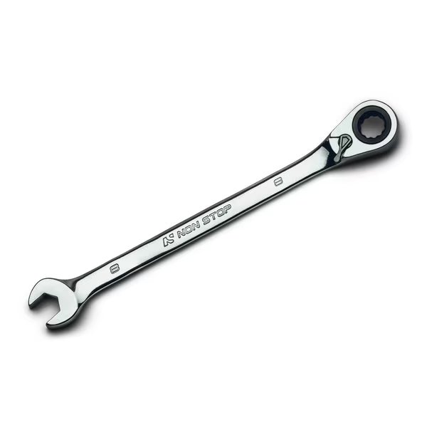 8mm Ultrafine 90Tooth Reversible Ratcheting Combination Wrench, Non Stop Auto Tools, Mfr#: NS71008