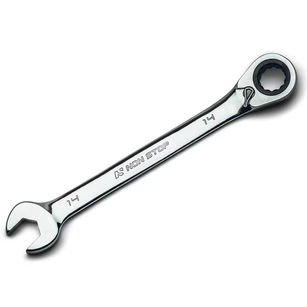 14mm Ultrafine 120Tooth Reversible Ratcheting Combination Wrench, Non Stop Auto Tools, Mfr#: NS71014