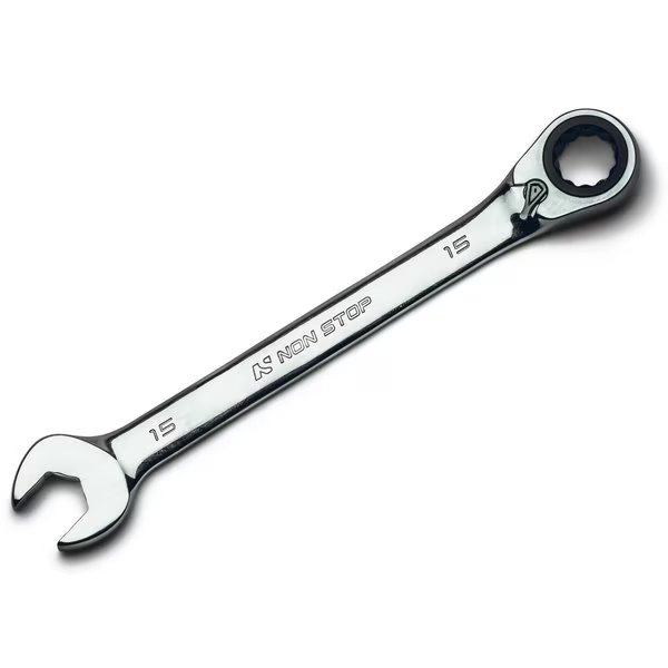 15mm Ultrafine 120Tooth Reversible Ratcheting Combination Wrench, Non Stop Auto Tools, Mfr#: NS71015