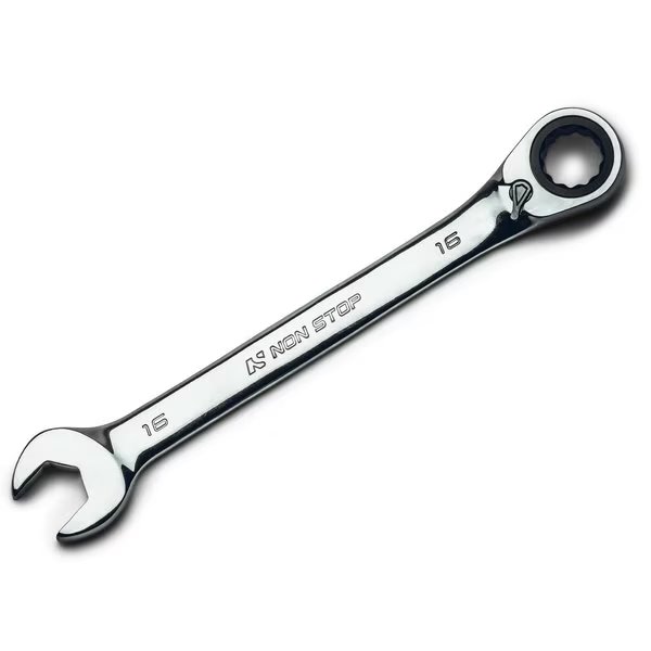 16mm Ultrafine 120Tooth Reversible Ratcheting Combination Wrench, Non Stop Auto Tools, Mfr#: NS71016