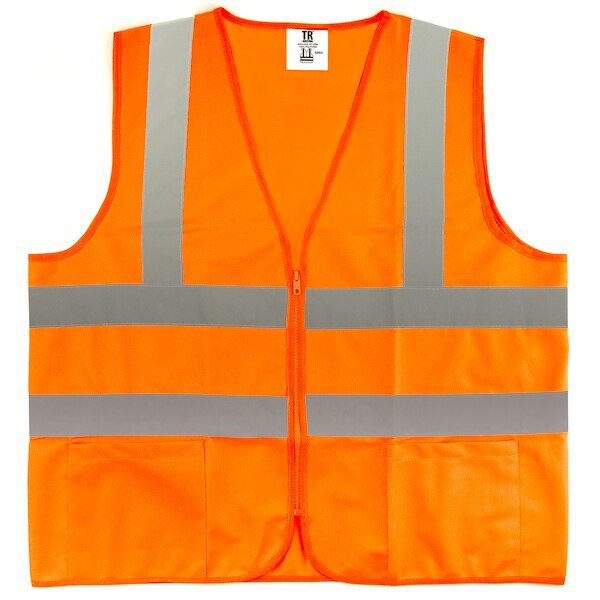Orange High Visibility Reflective Class 2 Safety Vest, 4XL, Tr Industrial, Mfr#: TR88065